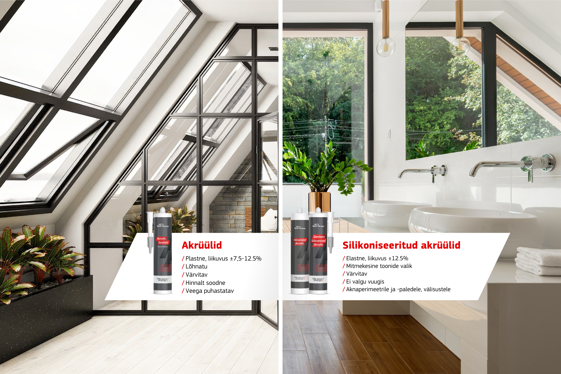 Akrüülide võrdlus - Wolf Group