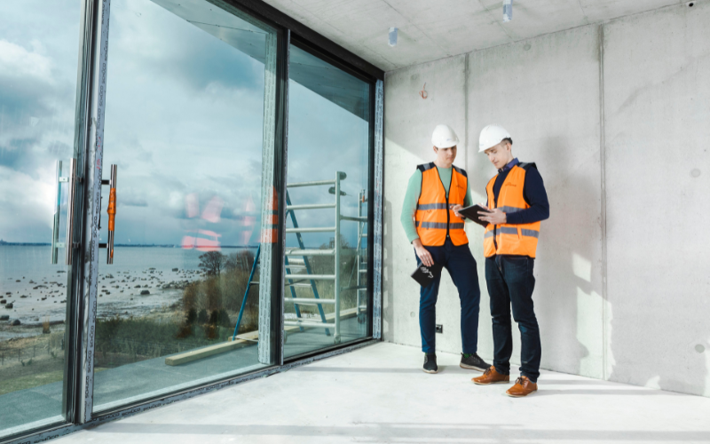 Wolf Group in construction site